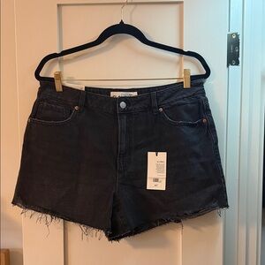 Dynamite Black Raw-Hem Denim Shorts Size 12